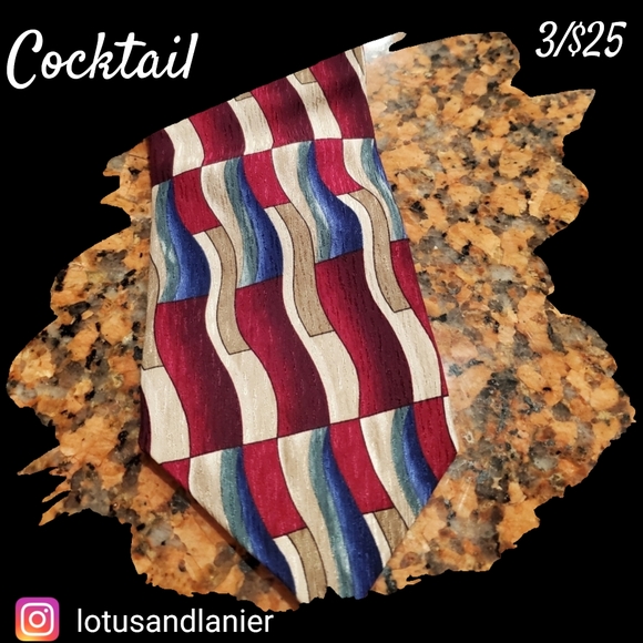 Scotch Cocktail Collection Retro 90's Tie 3/$25 - Picture 1 of 4
